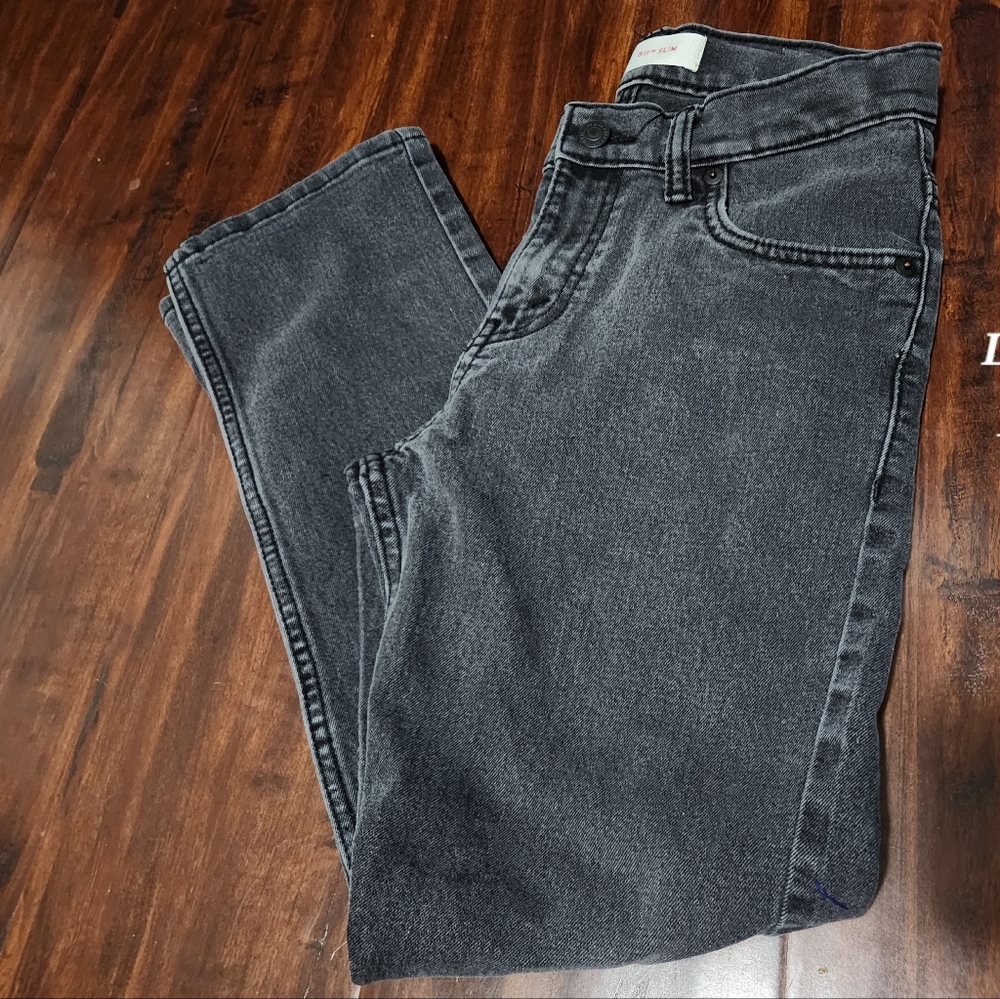 LEVIs Slim Charcoal Boy Jeans